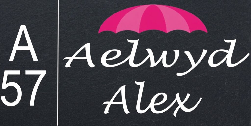 Aelwyd Alex slate sign